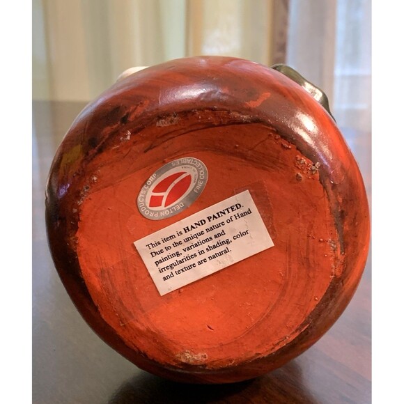 Candle Holder Round Ball Roly Poly Angel Delton Products Hand Painted Cut Out - Picture 9 of 11